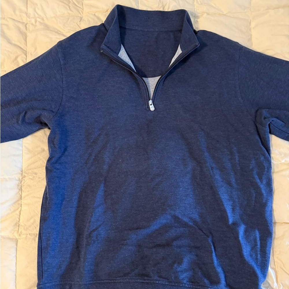 Peter Millar Navy Zip-Up Sweater